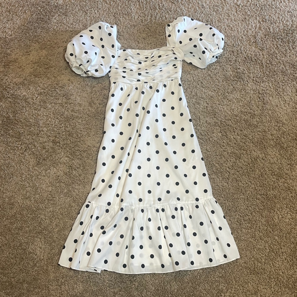 Self Portrait Polka Dot Midi Dress